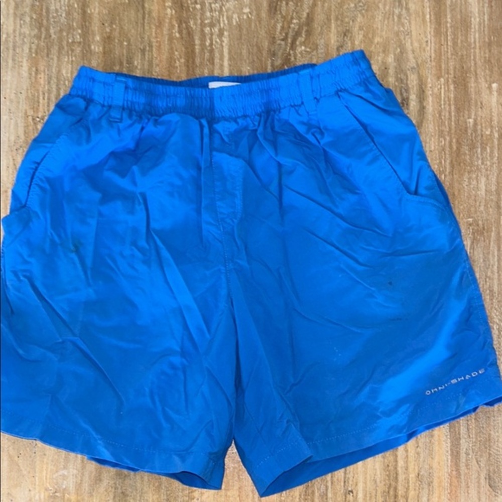 Columbia PFG Blue Shorts XL 18/20 Omni-Shade Mesh Lined Fishing Outdoor